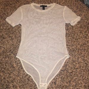 White mesh bodysuit